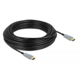 Câble de raccordement Delock HDMI Fiche mâle HDMI-A 20 m noir 85015 4K UHD, contacts dorés Câble HDMI
