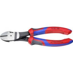 Pince coupante diagonale à forte démultiplication avec facette Knipex 74 02 180 180 mm 1 pc(s)