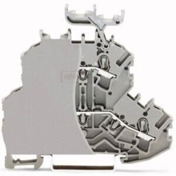 Bloc de jonction traversant à 2 étages WAGO 2002-2201/099-000 5.20 mm ressort de traction Affectation: L, L gris 50 pc(s)