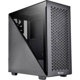 Tour midi Thermaltake Divider 300 TG Air Black Boîtier PC noir 2 ventilateurs pré-installés, fenêtre latérale, filtre anti-poussière