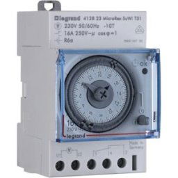 Legrand 412823 Programmateur horaire pour rail analogique 230 V 4000 W