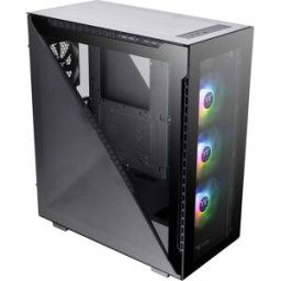 Tour midi Thermaltake Divider 500 TG ARGB Boîtier PC noir 3 ventilateurs LED pré-installés, 1 ventilateur pré-installé, fenêtre latérale, filtre anti-poussière