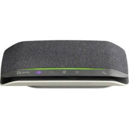 HP Inc. Sync 10 Téléphone de conférence réduction du bruit, convient pour Microsoft Teams, Zoom par ex., fonction mains libres noir, argent