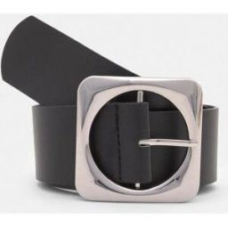 Pull&Bear Ceinture Similicuir Grande Boucle Noir M female