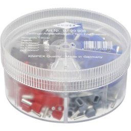 Assortiment dembouts doubles Knipex 97 99 908 0.75 mm² partiellement isolé gris, rouge, noir, bleu 200 pc(s)