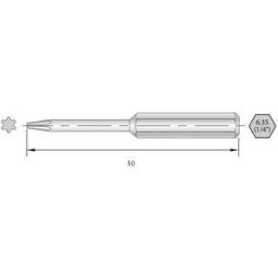 Bernstein Tools for Electronics 6-TX07-50 Embout Torx Acier HRC fortemement allié C 6.3 6 pc(s)
