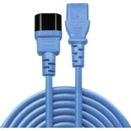 Rallonge LINDY alimentation [1x Secteur mâle C14 - 1x Secteur femelle C13] 2.00 m bleu