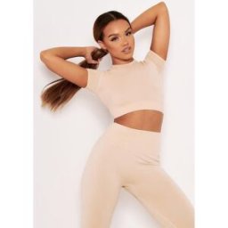 Missy Empire Cropped Gym T-Shirt Top Pierre 12 (M) Female