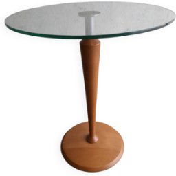 Table d'appoint Calligaris, Italy vintage années 80, 90 'S transparent 55x55x67