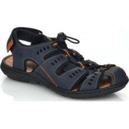 Sandales Rieker blue casual part-open sandals Bleu