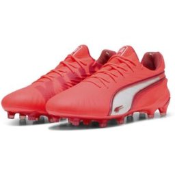 Puma King Ultimate Launch Adults Firm Ground Football Boots Rouge/Blanc 7 (40.5) Male