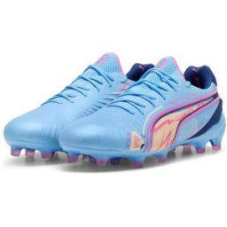 Puma King Ultimate Launch Adults Firm Ground Football Boots Bleu/Rose 9 (43) Male