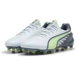 Puma King Ultimate Launch Adults Firm Ground Football Boots Gris/Jaune 7.5 (41) Male