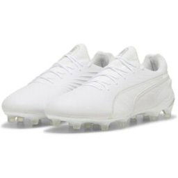 Puma King Ultimate Launch Adults Firm Ground Football Boots Blanc/Blanc 6 (39) Male