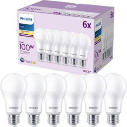 Philips LED 9290023068 LED CEE E (A - G) E27 forme de poire 13 W = 100 W blanc chaud (Ø x L) 60 mm x 120 mm 6 pc(s)