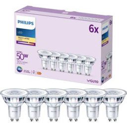 Philips LED 9290012152 LED CEE F (A - G) GU10 réflecteur 4.6 W = 50 W blanc chaud (Ø x L) 50 mm x 54 mm 6 pc(s)