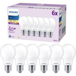 Philips LED 9290012430 LED CEE E (A - G) E27 forme de poire 7 W = 60 W blanc chaud (Ø x L) 50 mm x 106 mm 6 pc(s)