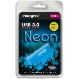 Integral infd128gbneonb3.0 lecteur usb flash 128 go usb type-a 3.2 gen 1 (3.1 gen 1) bleu