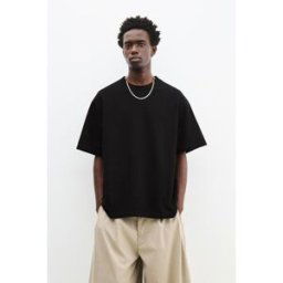 Pull&Bear T-Shirt Manches Courtes Structure Noir L male
