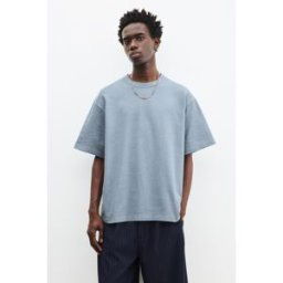 Pull&Bear T-Shirt Manches Courtes Structure Bleu L male