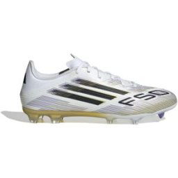 Adidas F50 League Adults Firm Ground Football Boots Blanc/Noir/Or 9.5 (44) Male