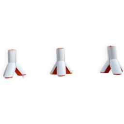 Trio de suspensions Boky par Frank Janssens orange 30x30x32