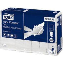Essuie-mains pliés Tork Xpress Advanced soft - Gaufré - 2856 feuilles