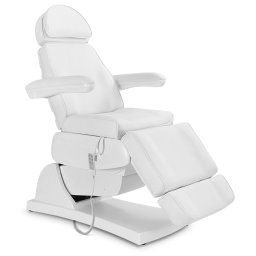 Fauteuil esthétique - 200 W - 3 moteurs - 197 x 60 x 65 - 89 cm - 150 kg - Télécommande - blanc