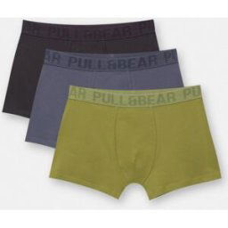 Pull&Bear Lot De 3 Boxers Logo Gaufré Divers M male