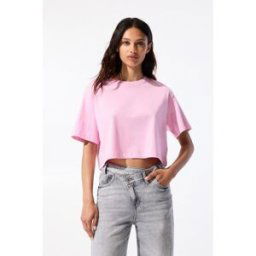 Pull&Bear T-Shirt Court Manches Courtes Rose M female