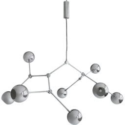 101 Copenhagen Lustre Drop Chandelier Globe Chrome