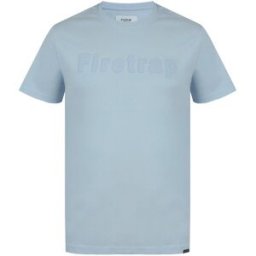 Firetrap Large Logo T-Shirt Mens Bleu bébé 2XL Male