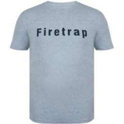 Firetrap Large Logo T-Shirt Mens Marl gris M Male