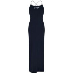 Jack Wills Chain Stitch Maxi Dress Marine/Blanc 6 (2XS) Female