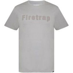 Firetrap Large Logo T-Shirt Mens Pierre blanche XL Male