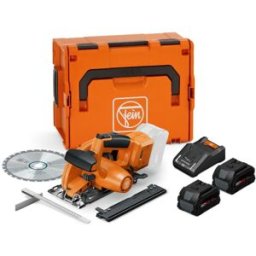 FEIN F-IRON Cut 57 AS Set Scie circulaire portative compacte sans fil (18V/2x8,0Ah) L-Boxx