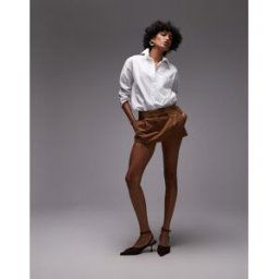 Mango x Kaia Gerber - Jupe-short ajustÃ© - Fauve-Neutre Neutre 38 female