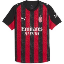 Puma Ac Milan Authentic Home Shirt 2025 2026 Adults Rouge/Noir 2XL Male