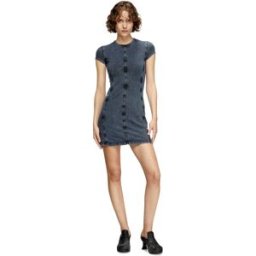 Diesel - Mini-robe en jersey effet denim - Robes - Femme - Bleu S