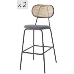 3S. x Home Le tabouret de bar OREBRO design industriel élégant assise garnie de mousse ultra-dense unisex