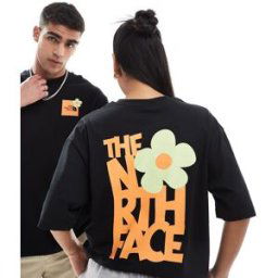 The North Face - T-shirt oversize avec imprimÃ© fleur au dos - Noir Noir M unisex