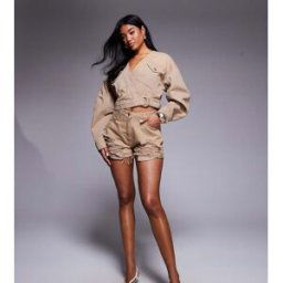 Asos Design ASOS X THE SOURCED COLLECTION - Short effet vieilli - Fauve-Marron Marron 36 female