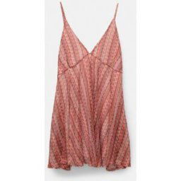 Pull&Bear Robe Courte Boho Rouge M female