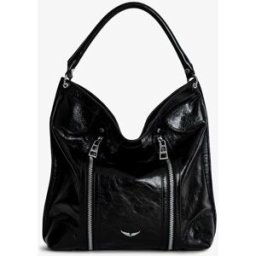 Zadig&Voltaire Sac Sunny Hobo Vintage Patent Noir - Femme