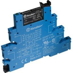 Module relais Finder 38.51.0.024.0060 Tension nominale: 24 V/DC, 24 V/AC Courant de commutation (max.): 6 A 1 inverseur (RT) 1 pc(s)