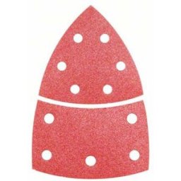 Feuille abrasive pour ponceuse Multi avec bande auto-agrippante, perforé Bosch Accessories 2608607407 Grain 40 (L x l) 102 mm x 62.93 mm 10 pc(s)