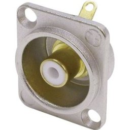 Cinch/RCA embase femelle, contacts droits Neutrik NF2D9 Nombre de pôles: 2 argent, blanc 1 pc(s)