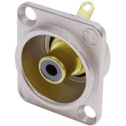 Cinch/RCA embase femelle, contacts droits Neutrik NF2D0 Nombre de pôles: 2 argent, noir 1 pc(s)