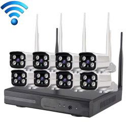 8CH HD 720P 1.0 Mega Pixel 2.4 GHz WiFi IP Camera Kit + Kit NVR