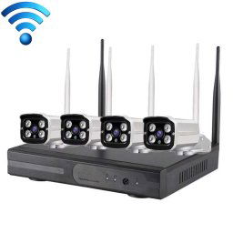 4CH HD 720P 1.0 Mega Pixel 2.4GHz WiFi IP Camera Camera + Kit NVR